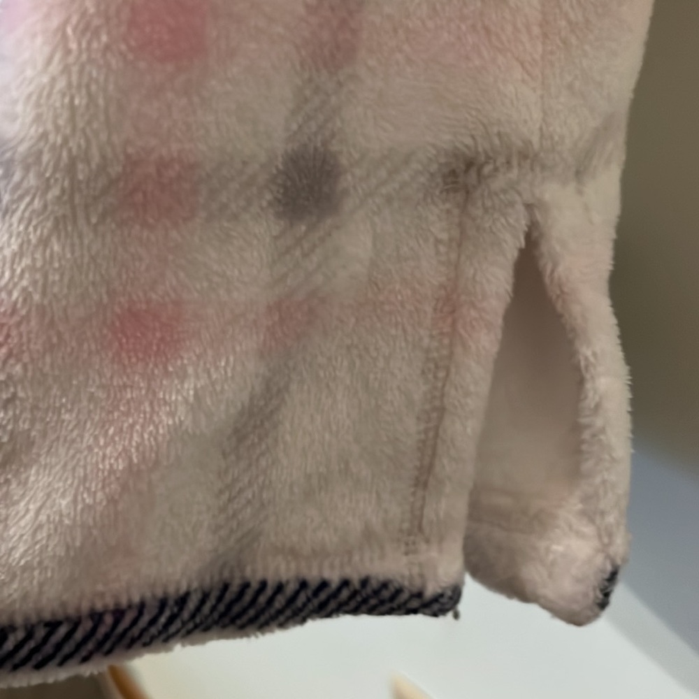 Nautical Windowpane Long Pullover Robe Kangaroo P… - image 8